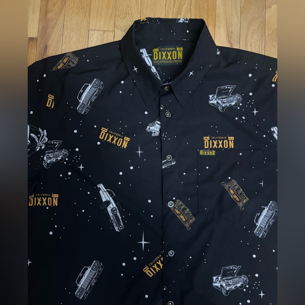 Dixxon Flannel Born In California The Impala Party Shirt Men’s Size 2XL - Picture 4 of 7